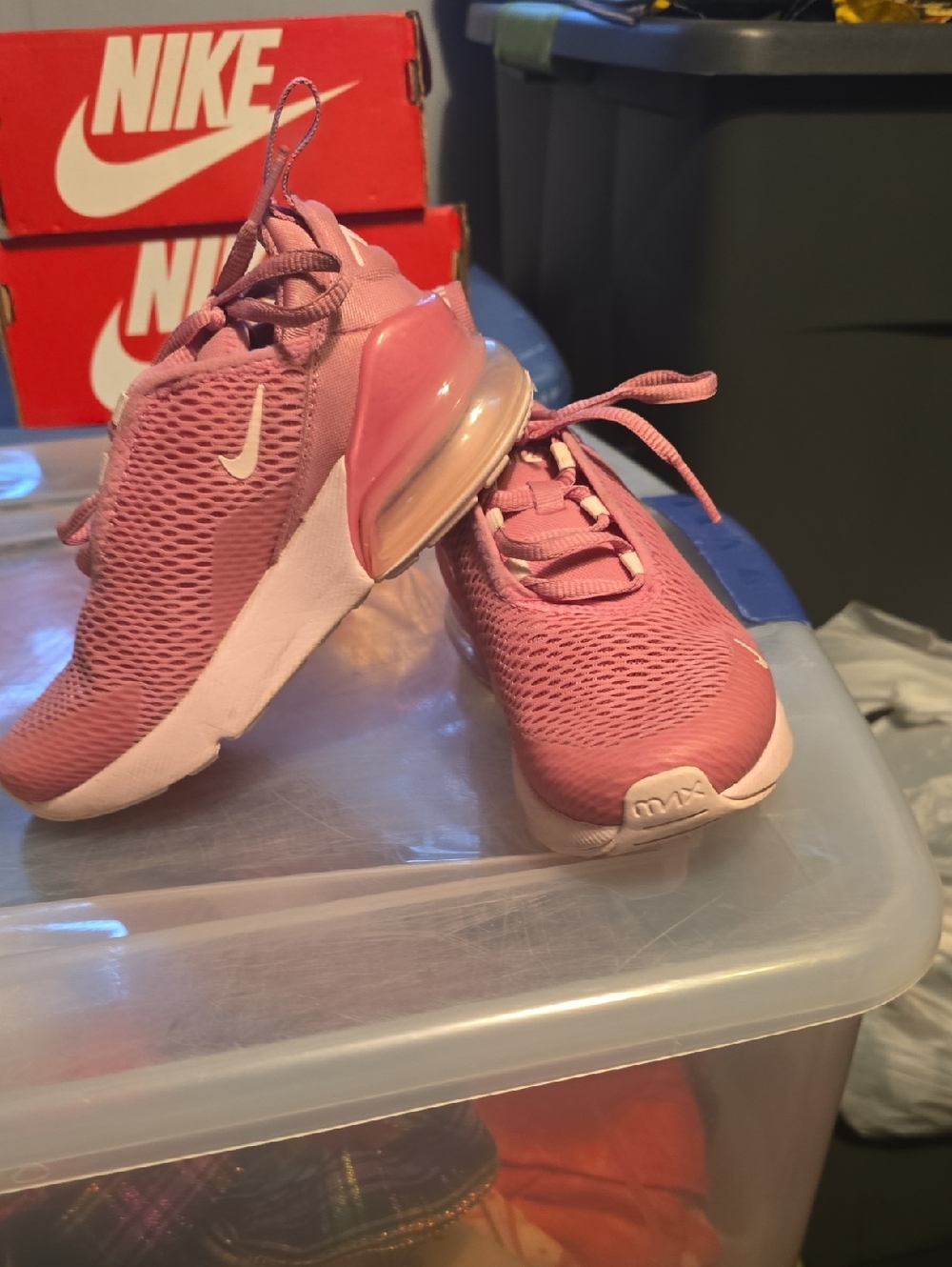 Nike Kids Pink Mesh Air Max Sneakers